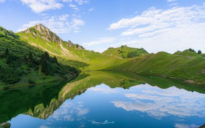 Lac de Lessy | Randonnée et bivouac par Paradis, lever de soleil à l’Aiguille Verte. 